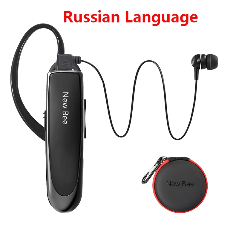 RU Black with bag Новинка Bee bluetooth-гарнитура наушники Hands-free наушники мини беспроводные гарнитуры наушник для iPhone xiaomi - Цвет: RU Black with bag