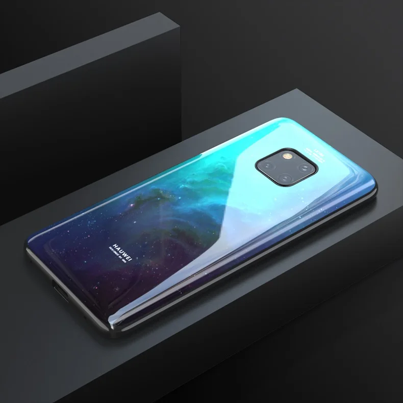 Роскошный чехол для huawei mate 20 pro, чехол из закаленного стекла с мягкими краями, ТПУ силиконовый чехол для телефона, чехол для mate 20