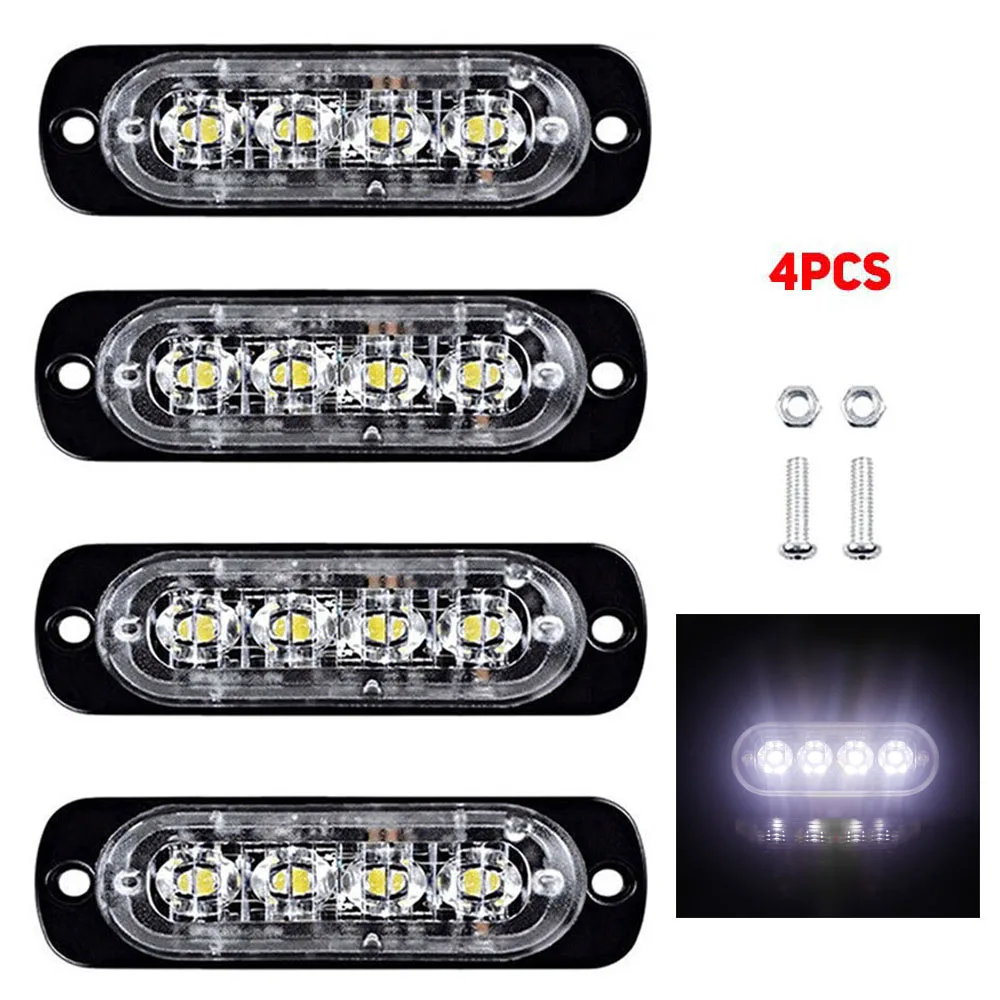 Водонепроницаемый 4LED 12W фары для автомобилей Грузовик Мотоцикл вспышки света