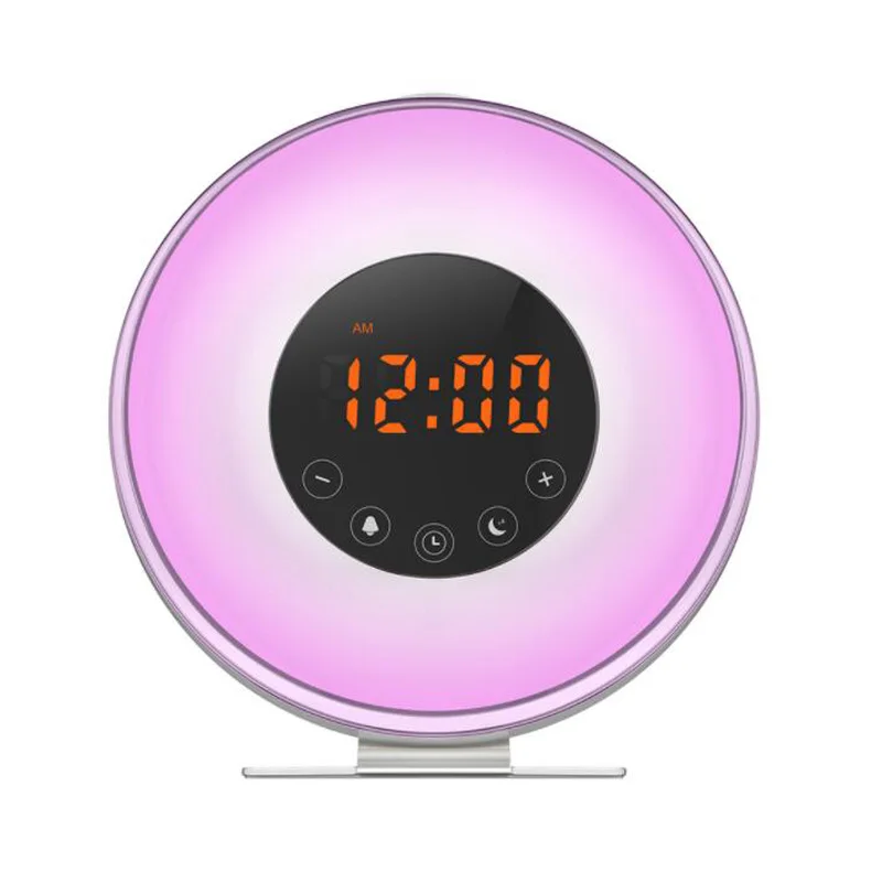 Sunrise светодиодный светильник s с цифровым будильником Wake Up FM радио красочный светильник режим повтора настольные часы сенсорный датчик