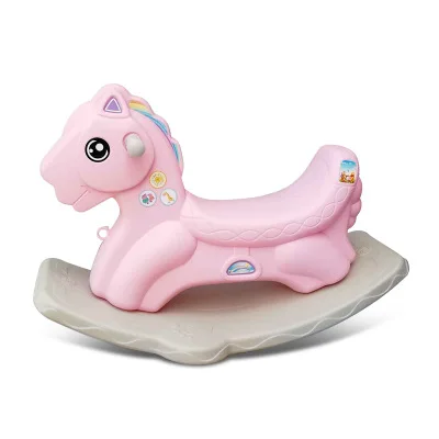 Children rocking horse early music baby Trojan thickening 1-5 baby gift gift toys