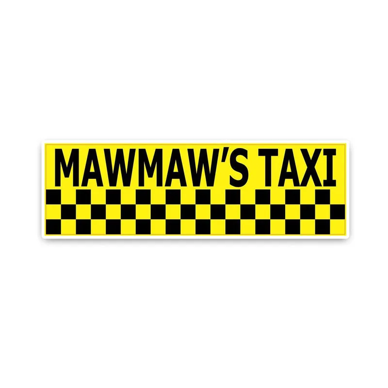 

YJZT 14*4.3CM Fashion MAWMAWS TAXI Fun Retro-reflective Car Sticker Decals Car-styling C1-8214