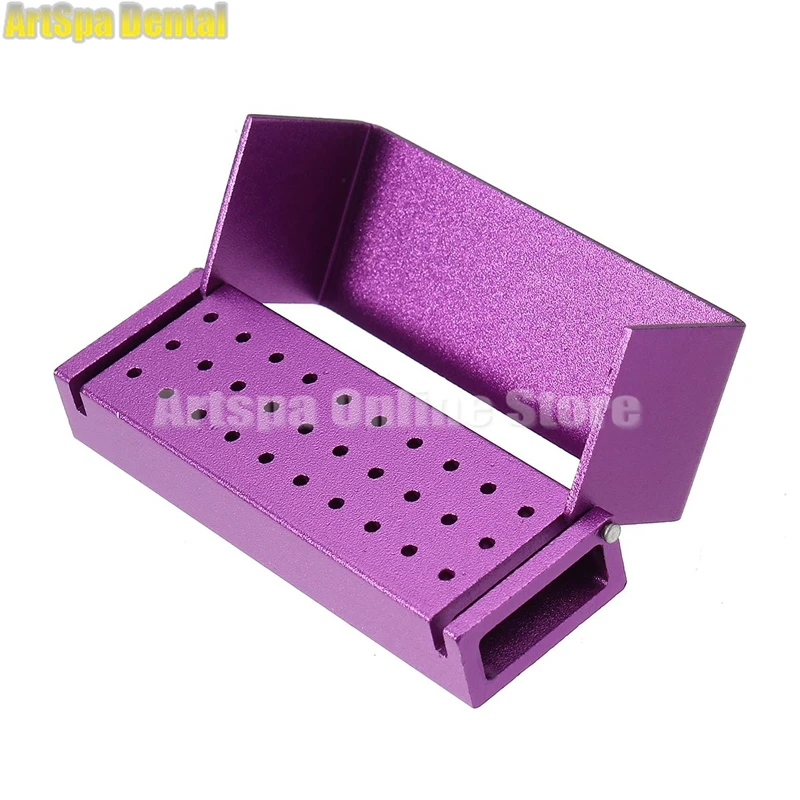 30 Holes Aluminium Disinfection Box Case Dental Burs Block Holder Lab Equipment | Drills&ampBrushes