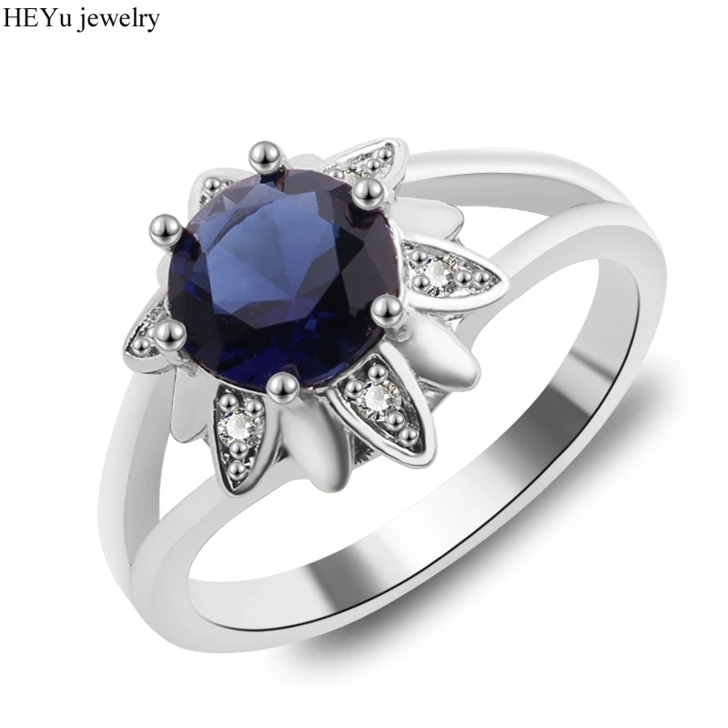 Прекрасный цветок Форма Радуга огненный опал Кольца для Для женщин Леди цвет