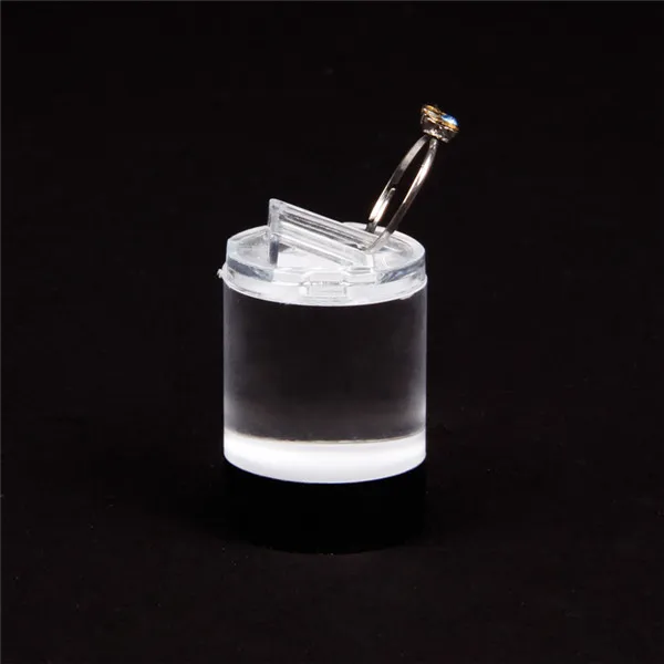 TONVIC 2sets/lot acrylic ring display clips transparent stand holder show cases 3pcs in 1 set round high quality wholesale | Украшения и