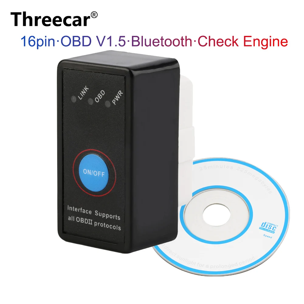Универсальный сканер OBD2 ELM327 V1.5 Автомобильный OBDII кода автомобиля с