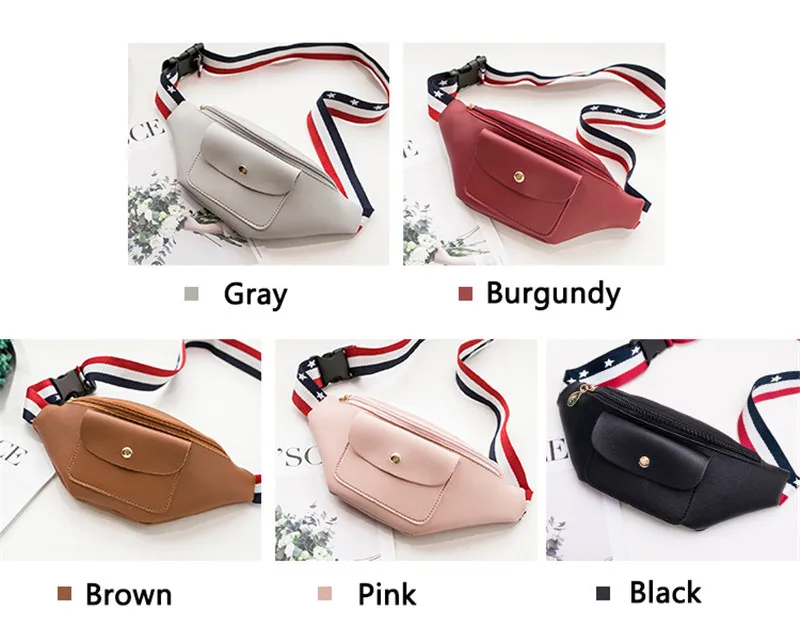 Mihaivina Fanny Pack для женщин поясная сумка Женская поясная сумка из искусственной кожи путешествия груди сумки кассира Bolsa для Iphone8