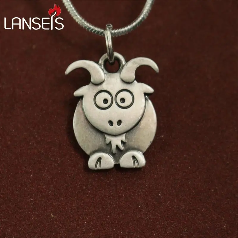 

1pcs wholesale Cute goat Necklace pendants for women necklace Animal jewelry Simple Summer necklaces Female gift for friend