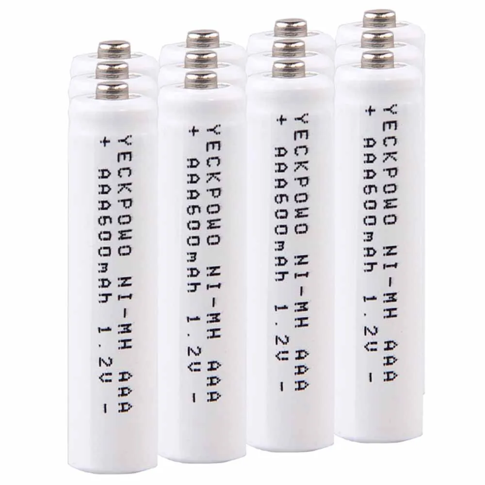 Самая низкая цена 12 шт AAA батарея 1 2 В батареи перезаряжаемые 600mAh nimh для