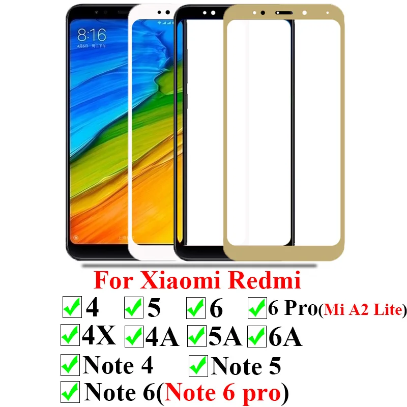 Защитное стекло для Xiaomi Redmi 4A xiomi Note 5 4 6 6a 4x a6 pro ksiomi Сяомэй экран телефона с
