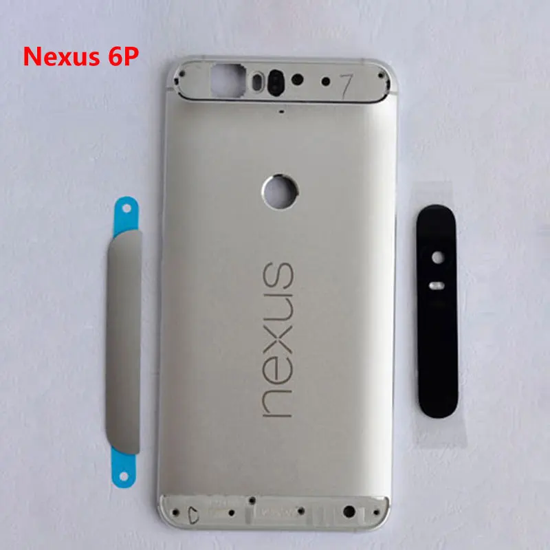 Carcasa trasera de Metal para Huawei Google Nexus 6P, carcasa trasera de batería, con teclas laterales y lente de cámara