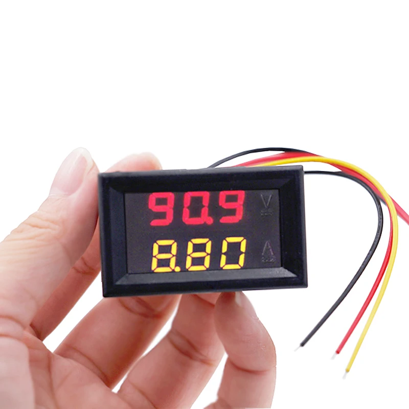 20 шт./лот LED 3 бит дисплей DC 100 в 10A автомобильный амперметр вольтметр тестер
