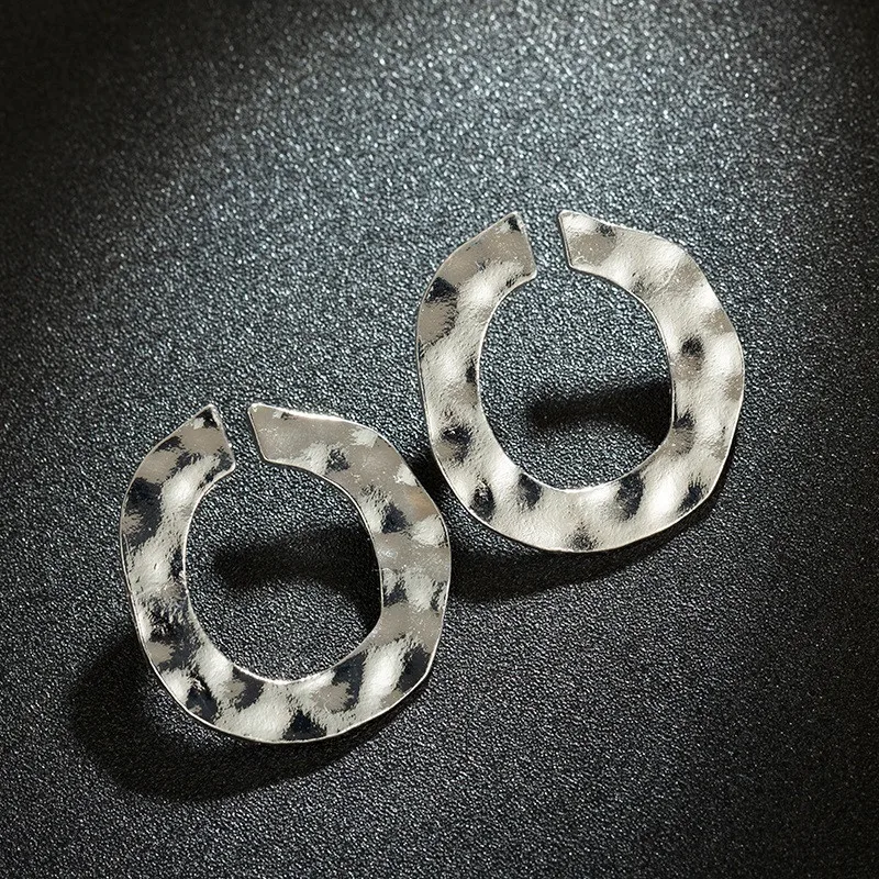 Серьги-пусеты Ahmed классические винтажные круглые серьги золотого и серебряного