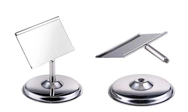 Европейский стенд из нержавеющей стали с таблицей и номером цена знак зажим для