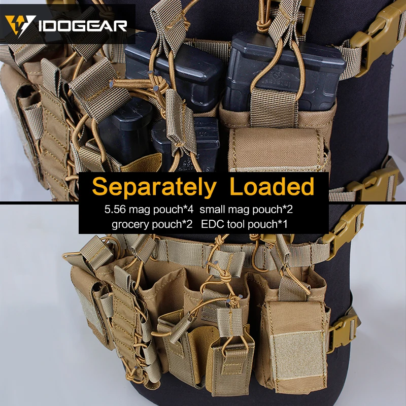 IDOGEAR тактическая Грудь Rig D3CR пластина Перевозчик жилет Cordura страйкбол военная