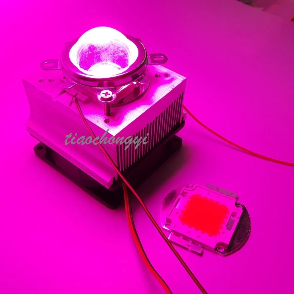 50 Вт DIY led grow светильник 380-840nm комплект чип драйвер радиатор вентилятор охлаждения