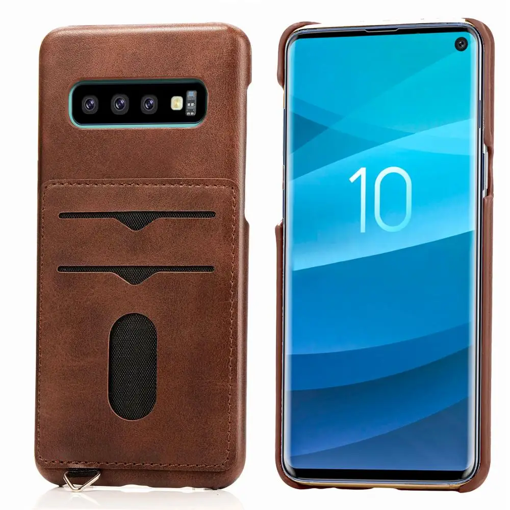 2-layer Business Credit Pocket For Samsung Galaxy S10 S9 S8 S7 case ID Card Holder Slim Case for Note9 Edge S10+ S10E |