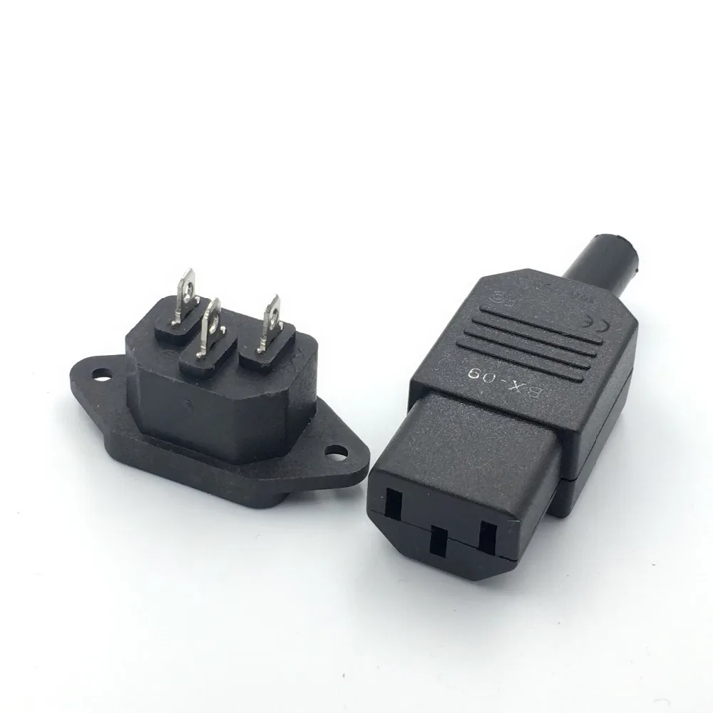 10A US AC250V 10A 3pin IEC C13 питание штепсельная розетка адаптер штекер и женский разъем Rewirable кабель провода разъем
