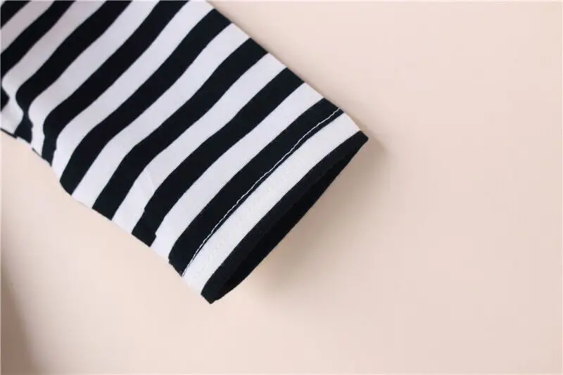 Girls Summer Dress Baby Girl Clothes Kids Dresses for Costume Striped Three Quarter Sleeve A-line dress Children Clothing | Детская