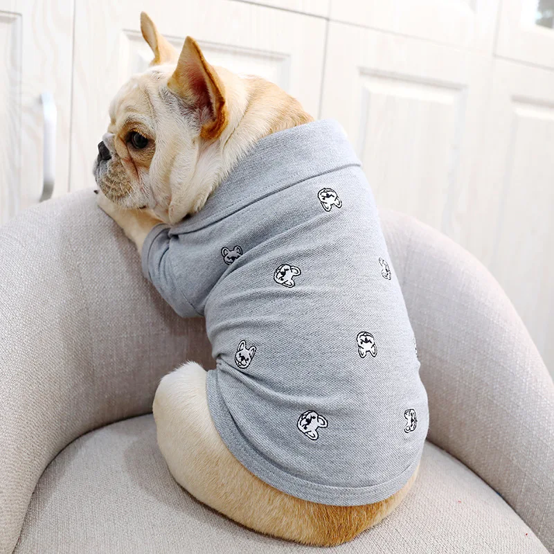 Pet Dog Clothes Summer Cute Cartoon Embroidery T-Shirt Shirts Puppy Law Chihuahua Clothing For Small Medium Dogs Cats | Дом и сад