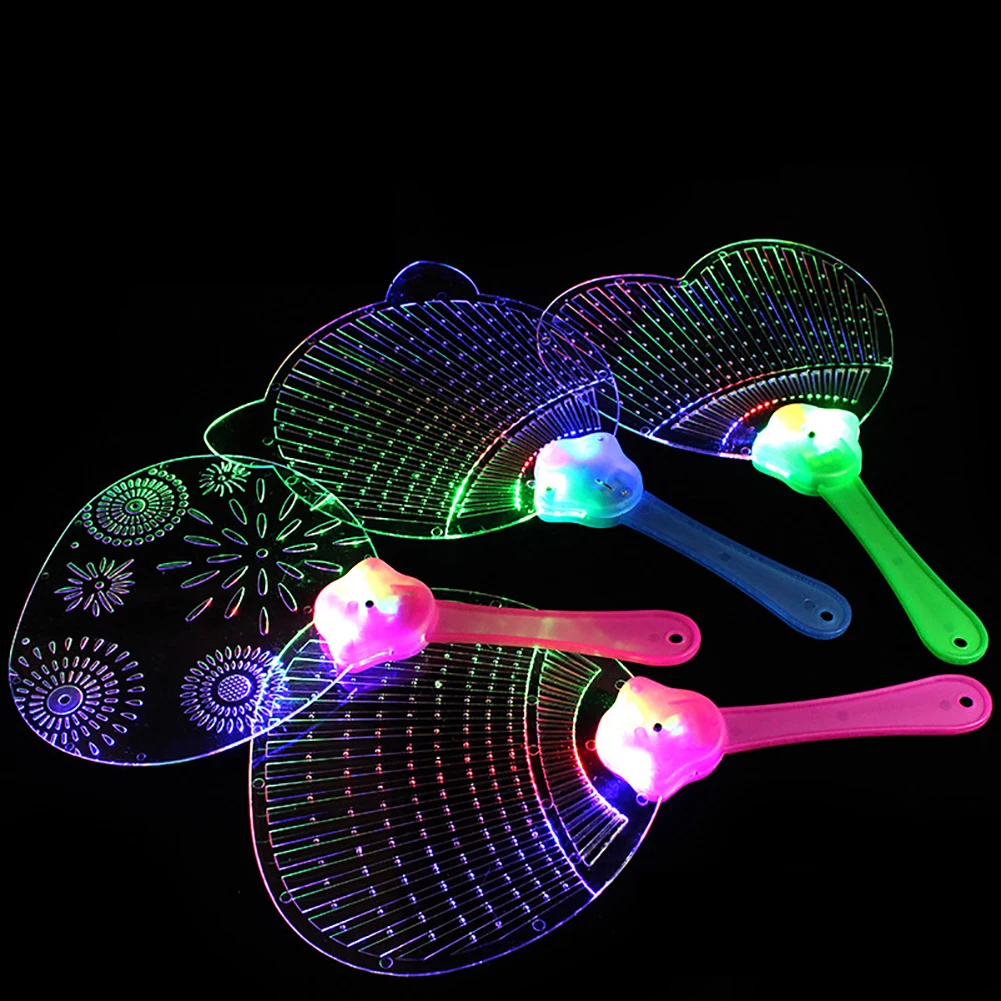 

Cute Butterfly Bee LED Light up Flashing Flat Hand Fan Toy Concert Party Favors gift for children