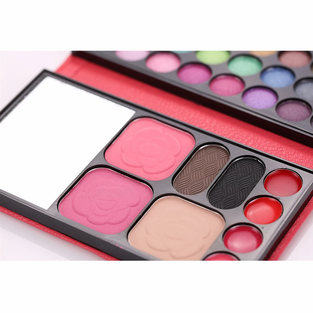 CHILEELOVE 21 Цвет Shimmer Eye Shadow 4 блеск для губ 2 Румяна 2 для бровей порошок торт Косметика для макияжа Набор инструментов кошелек Комплект