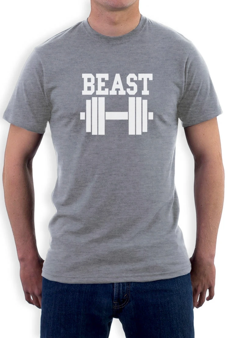 Футболка для тренировок с надписью Beast Гантели | Мужская одежда