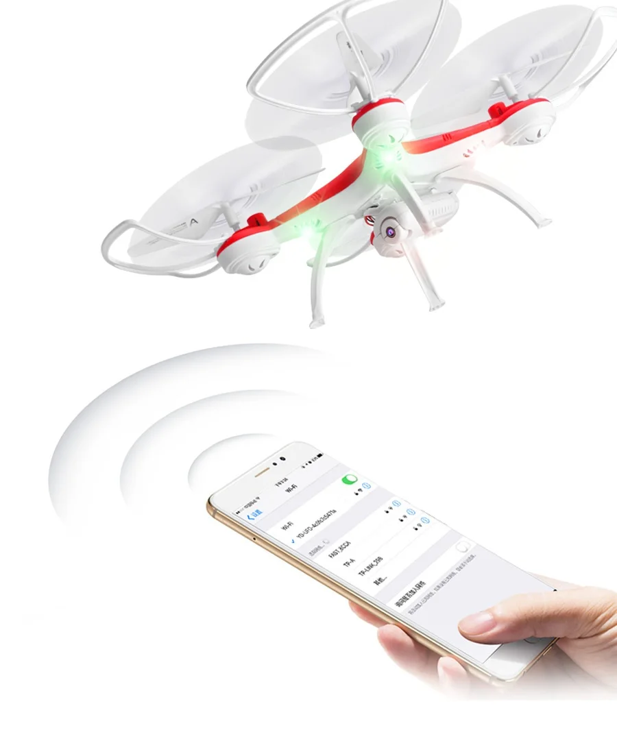 Радиоуправляемый вертолет складной Дрон WIFI FPV с ESC камерой HD1080p дистанционное