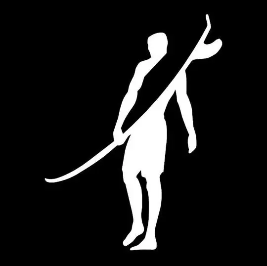 Виниловая наклейка для автомобиля Surfer Guy Cut водостойкая крутого мальчика