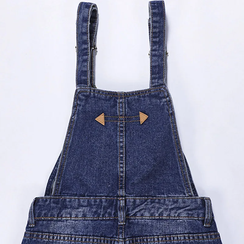 2017 женский джинсовый моющийся комбинезон модный на бретельках Весенние длинные