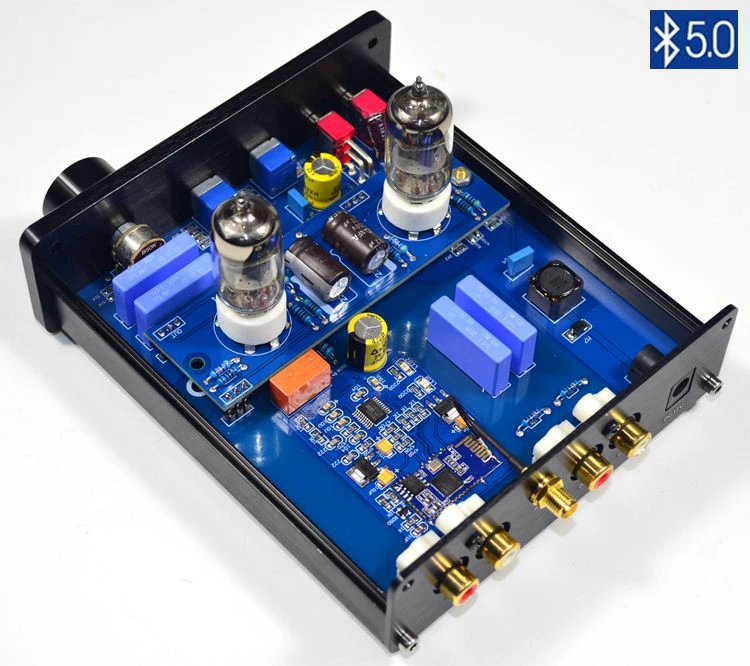 Последние DC12V HiFi QCC3003 Bluetooth 5,0 6J1 вакуумный ламповый предусилитель Аудио Усилитель ВЧ бас контроль тона