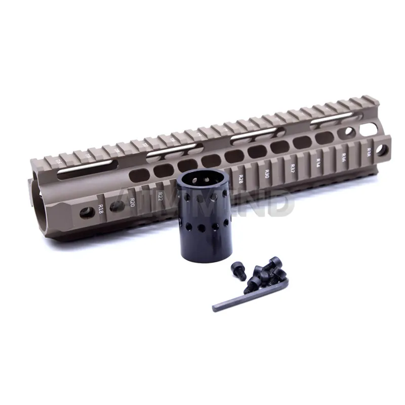 

Hunting Accessories Black Tan 10'' Handguard Picatinny Rail Tactical Handguard Rail System AR-15 M16 M4 Handguard