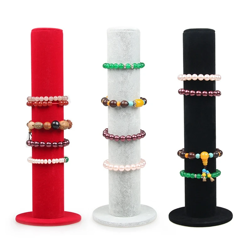 

Velvet Jewelry Rack Bracelet Watch Chain Organizer Holder Vertical Display Stand