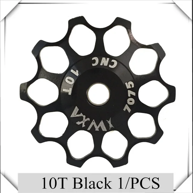 10T Black VXM MTB дорожный велосипед Керамика Шкив алюминиевого сплава задний переключатель 8 T/10 T/11 T/12/13 T/14/15 T/16 T/17 T руководство велосипед Керамика подшипник опорное колесо - Цвет: 10T Black