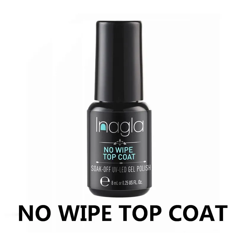 NO WIPE TOP COAT Inagla лак для ногтей 8 мл Алмазная серия лак блеск лак для ногтей Гибридный лак гель лак 108 УФ цветной гель Vernis - Цвет: NO WIPE TOP COAT