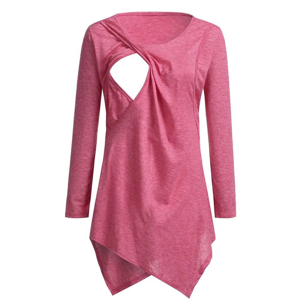 ARLONEET Maternity Loose solid blouse top Tees Ultra Soft Pregnant Seamless Nursing Breastfeeding Underwear Top g0509|Футболки| |