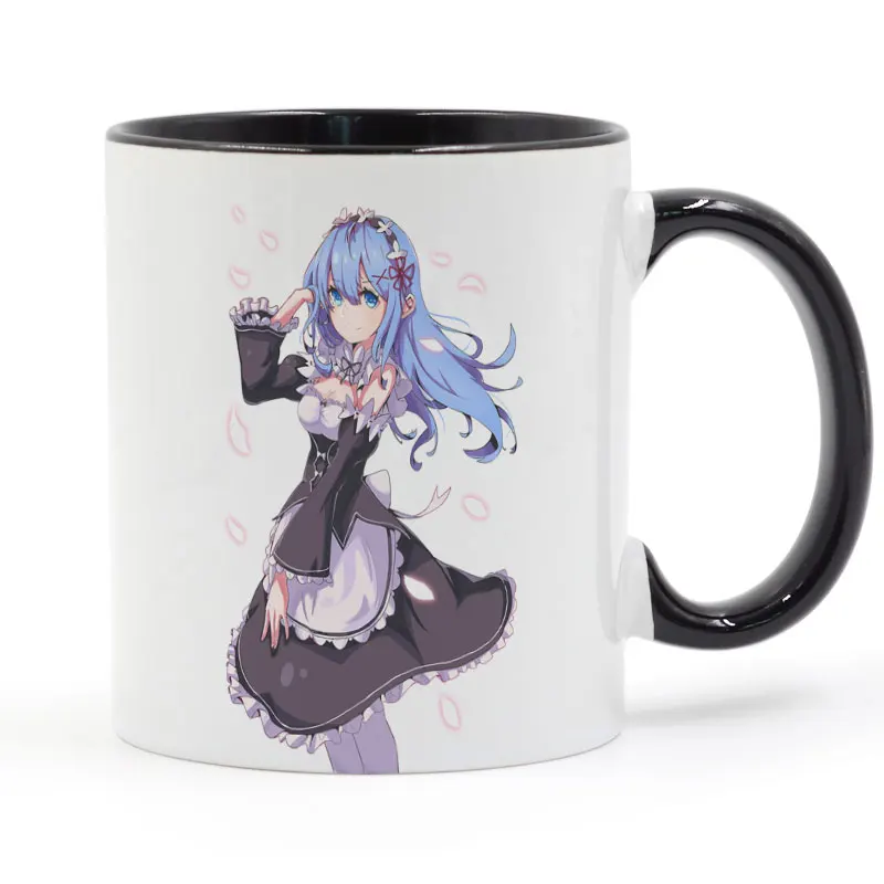 Кружка с длинными волосами Rem аниме Re Zero керамическая чашка для кофе молока