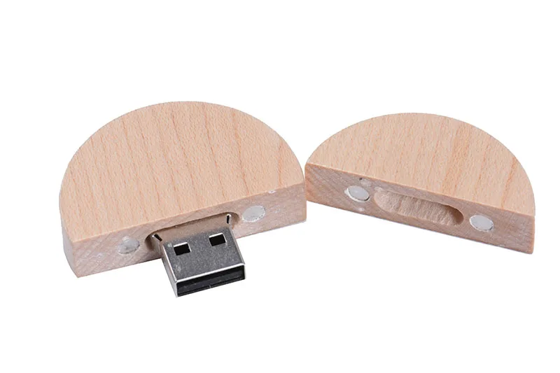 JATSER USB флеш-накопитель на заказ DIY логотип Деревянный кленовый орех круглый корпус USB 2,0 4 GB/64 GB флеш-накопитель