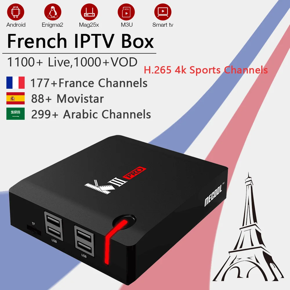 KIII PRO ТВ Box Amlogic S912 Восьмиядерный DVB T2& S2+ 1100+ live PROCAJA IP ТВ Франции, Испании арабский Германия, Италия m3u комплект компьютерной приставки к телевизору