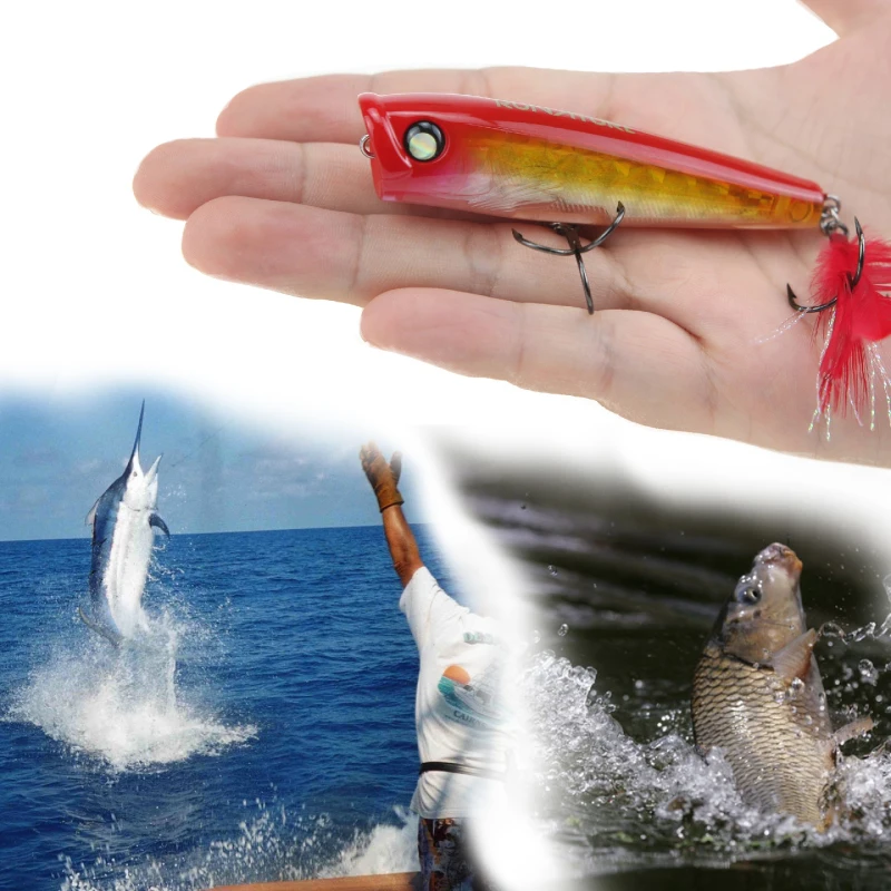 Runature Shine Popper 85 мм 15 г плавающая твердая приманка 5 цветов рыболовная искусственная