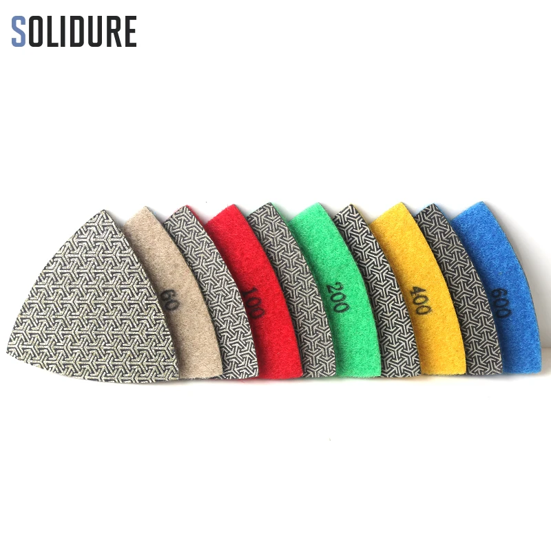 3" Triangular Diamond Polishing Pads Electroplated Sanding Pad For Multi Tool as Fein Multimaster Dremel Renovator | Инструменты