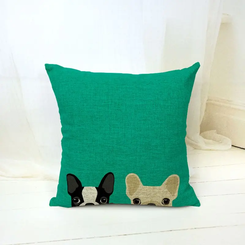 Декоративная подушка из хлопка высокого качества с принтом мультяшной собаки