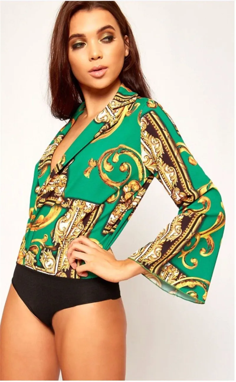 2020 Autumn Floral Print Bodysuit Women's Rompers Overalls for Elegant Short Imitation Silk Jumpsuit Black Long Sleeve Coveralls | Женская