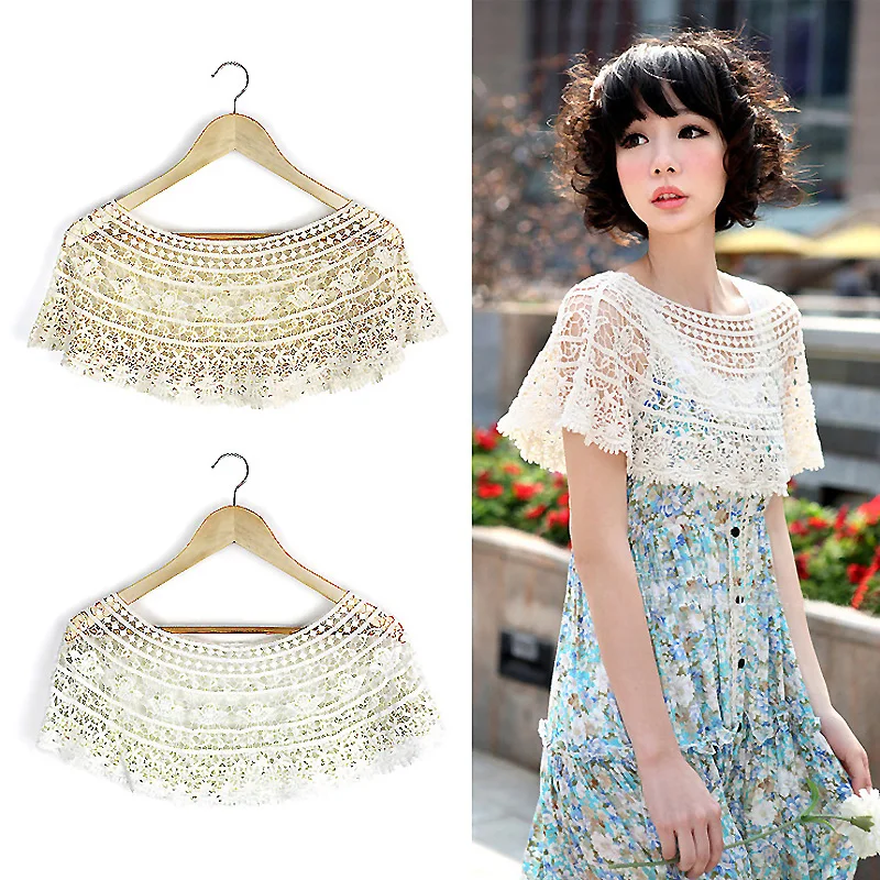 Новый продукт вязаный кружевной воротник вырезанный куртка без бретелек