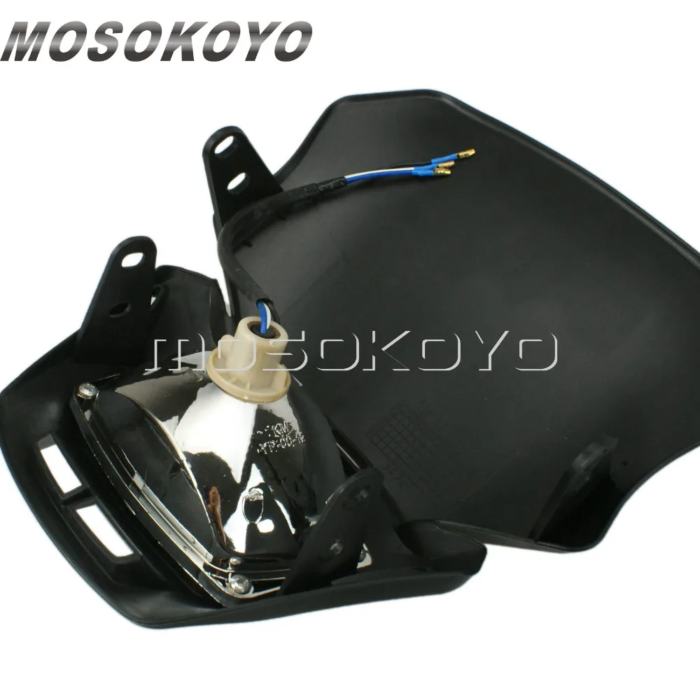 Черная фара для мотокросса эндуро двойная гоночная Honda CRF Yamaha WR TTR Suzuki DRM Kawasaki KLX