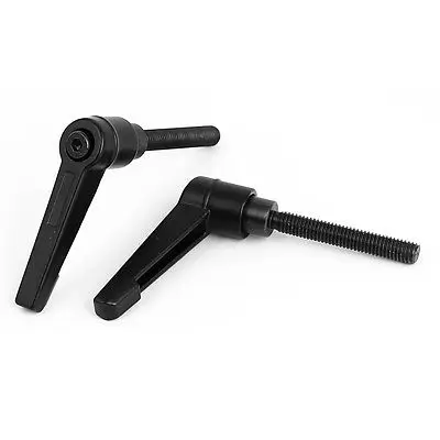 

M6 x 40mm Male Thread Lathe Machine Metal Adjustable Handle Lever Grip 2pcs