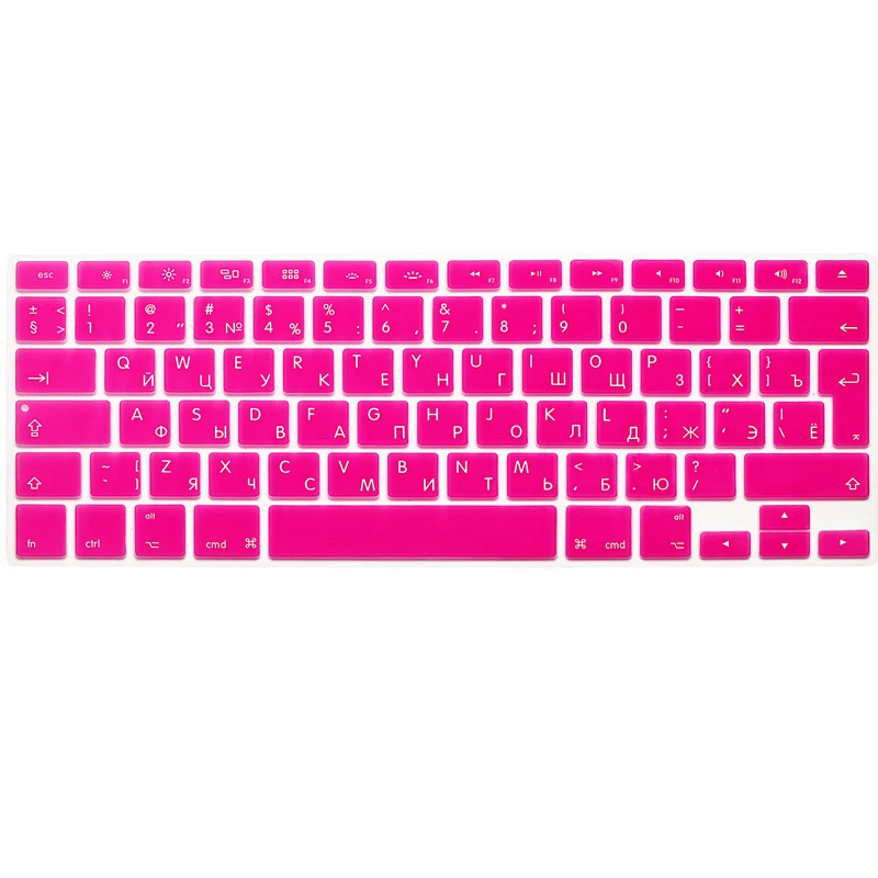 ЕС Версия силиконовая Русская клавиатура наклейки защитная крышка для MacBook Air 13