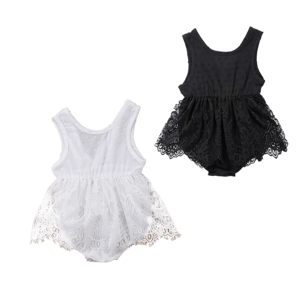 Комбинезон для новорожденных без рукавов с кружевом|girls sleeveless bodysuits|baby girl