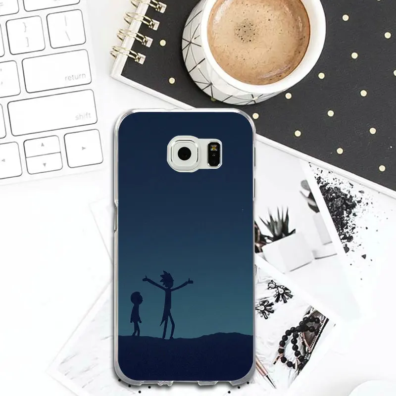 Мягкие TPU чехол для телефона Samsung Galaxy S2 S4 S5 S6 S7 S8 S9 Edge Plus Примечание 2 3 4 5 8 Рик и Морти