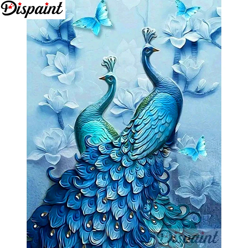 

Dispaint Full Square/Round Drill 5D DIY Diamond Painting "Animal peacock" Embroidery Cross Stitch 3D Home Decor A10987